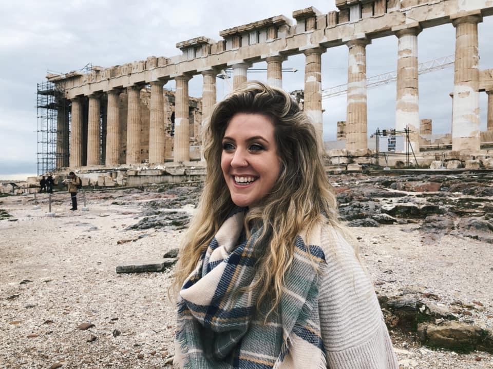 {Student in Greece}